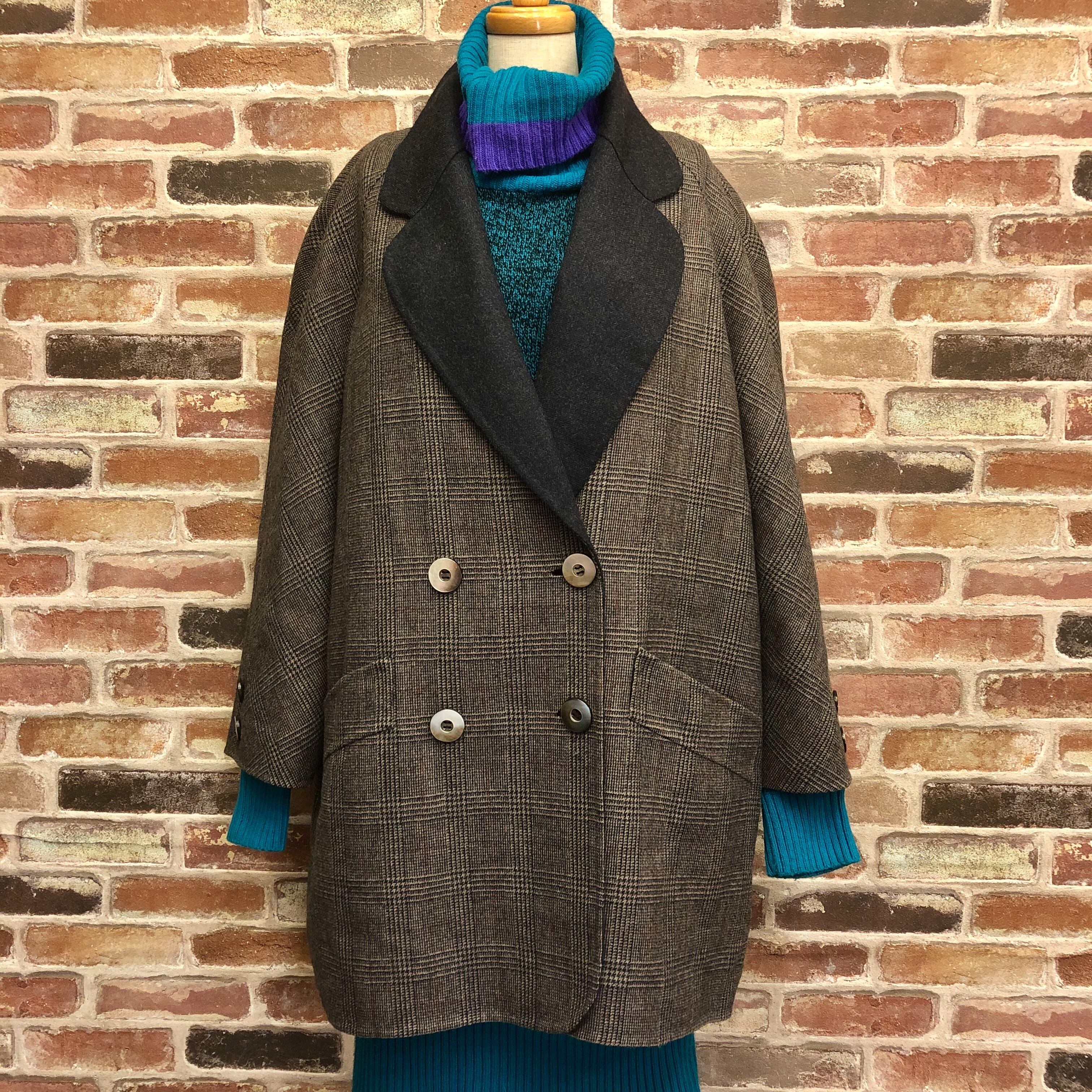 MADE IN ITALY Grey Check Chester Coat