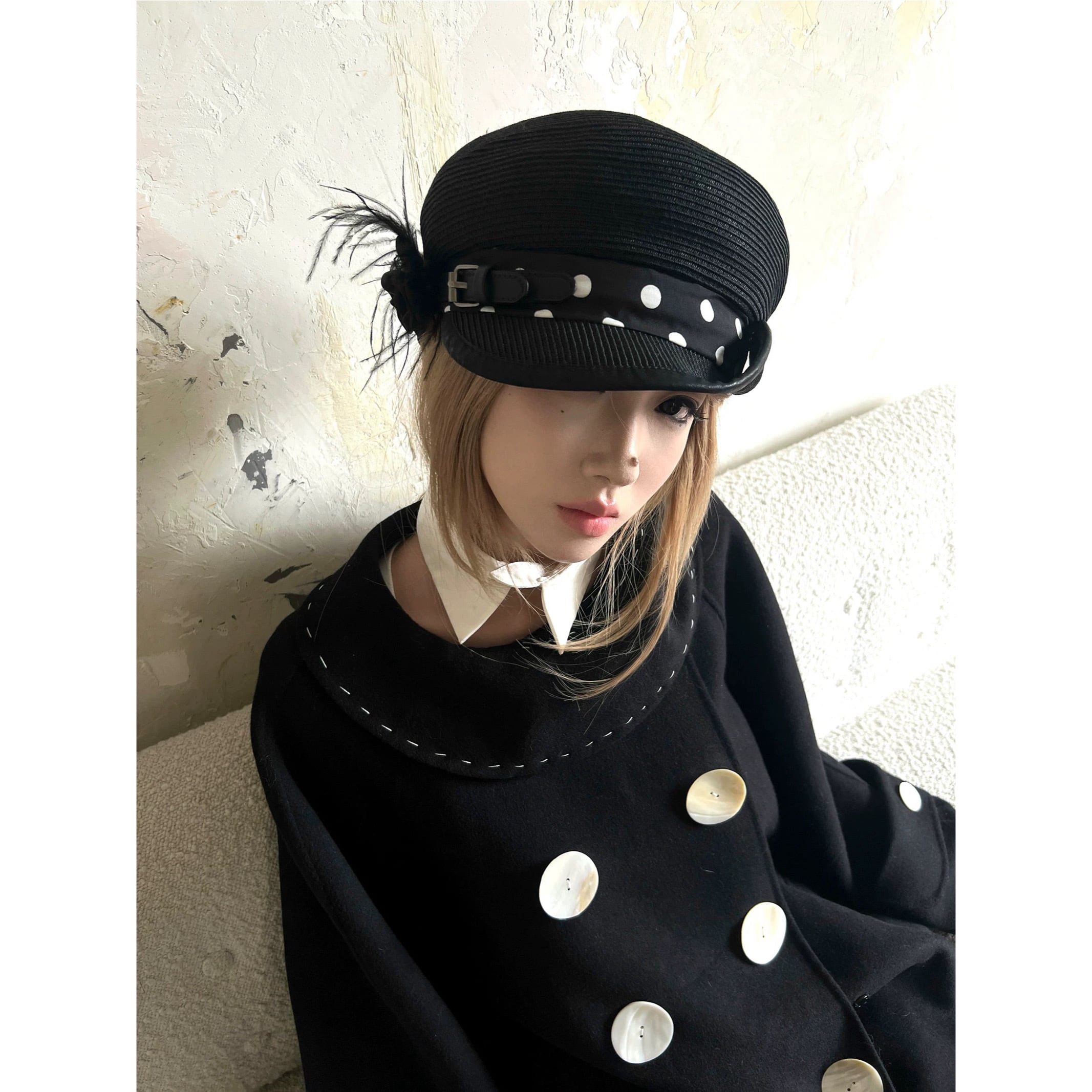 Newjeansハニ着用　CFIERCE wing angel hat ビーニー CFIERCE] Angel Wings Small Point Knit Hat | BYORI