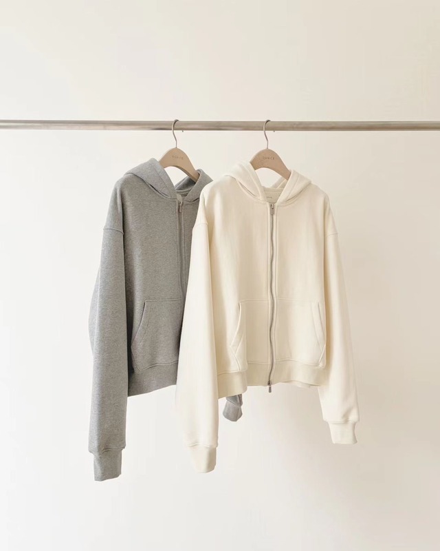 (即納) ounce / Basic hood zip up