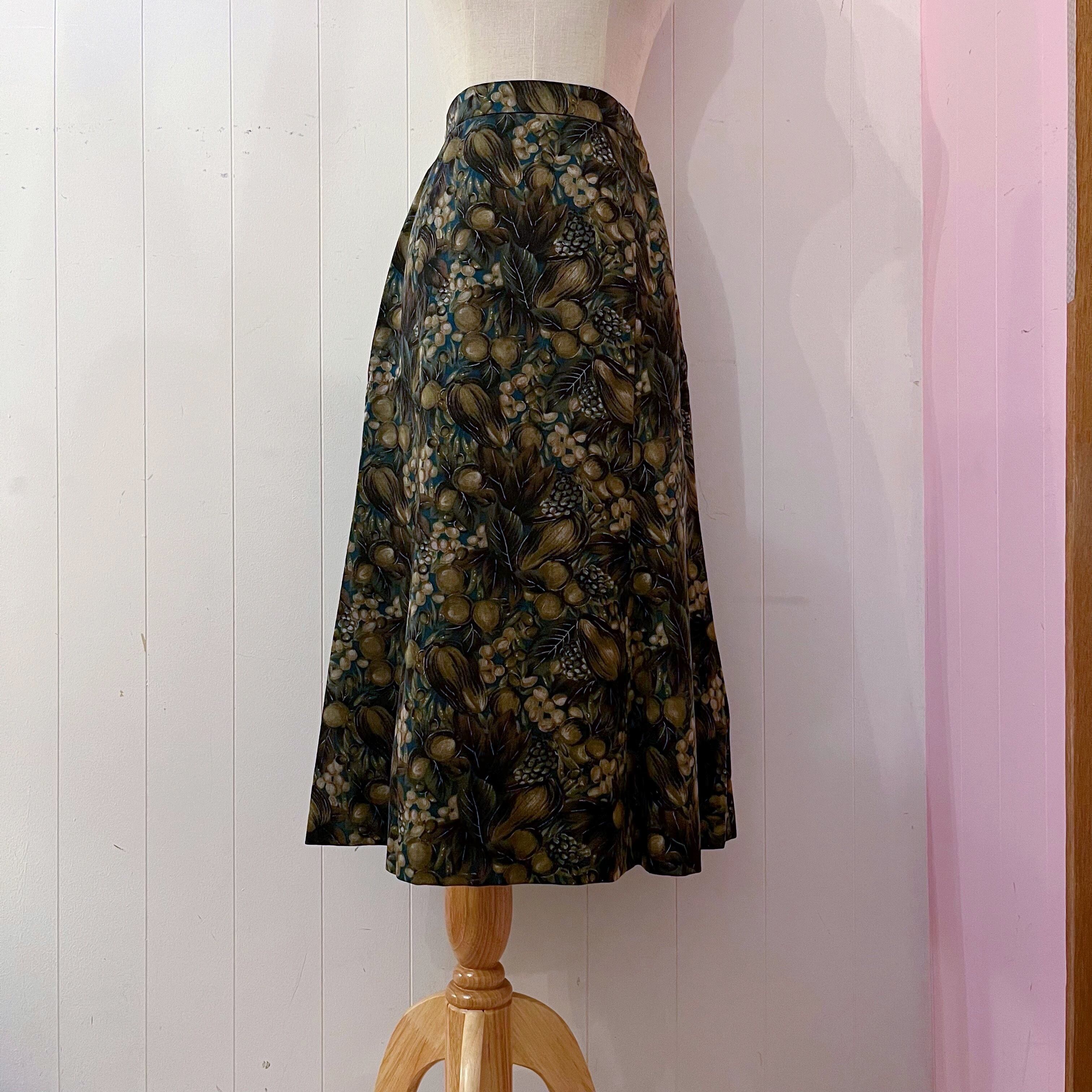 la france green flare skirt