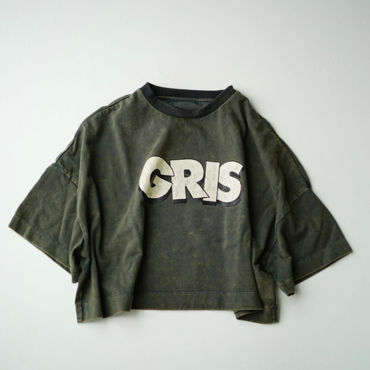 〈 GRIS 24SS 〉 Wide T Shirt "Tシャツ" / Charcoal / size M