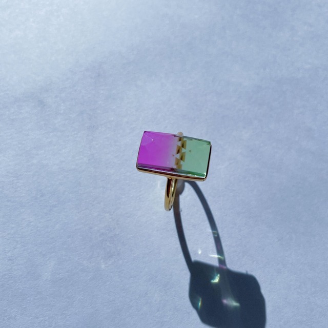 バイトルマリン pink & green(rectangle）｜GOLD