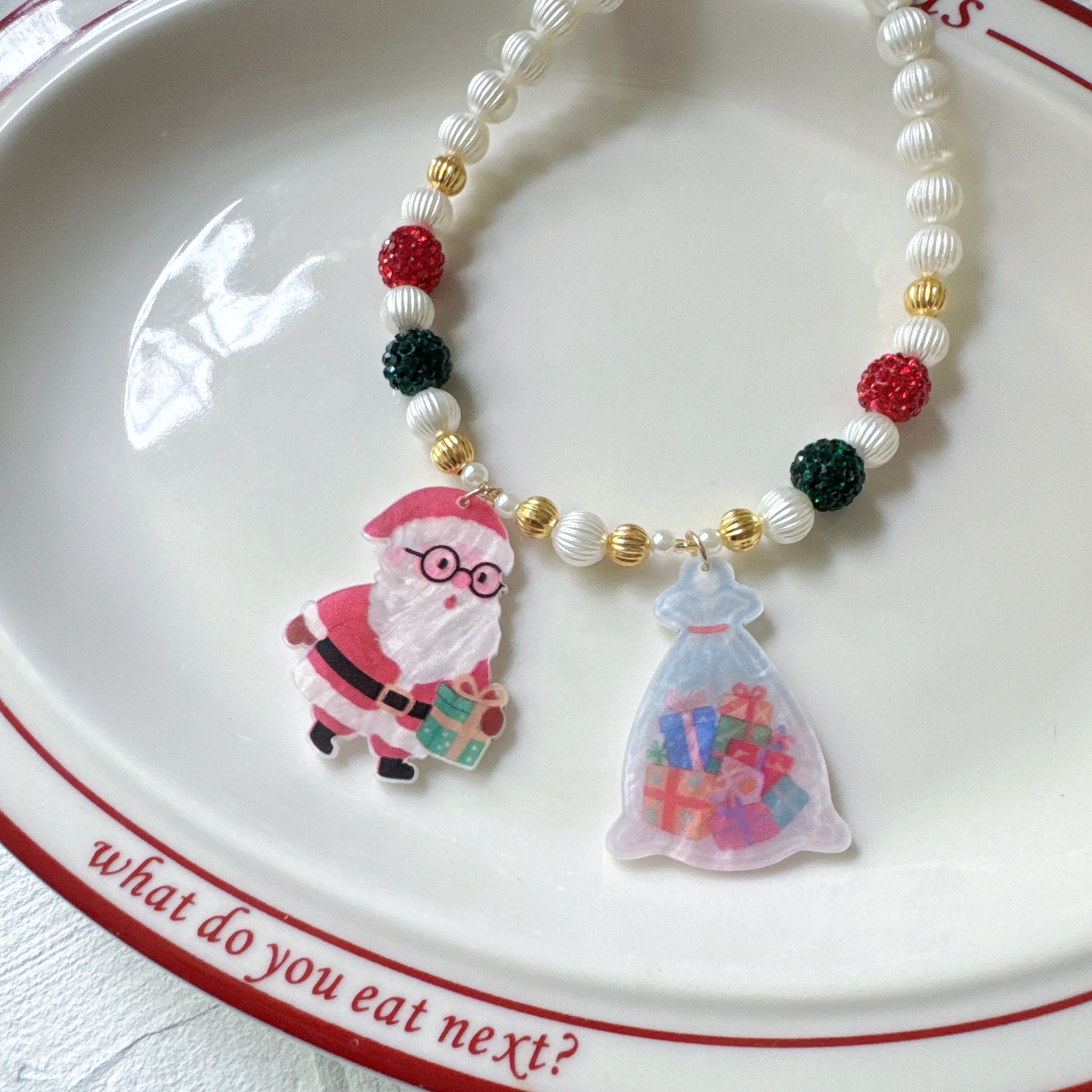 クリスマス*サンタさんとプレゼントのネックレス