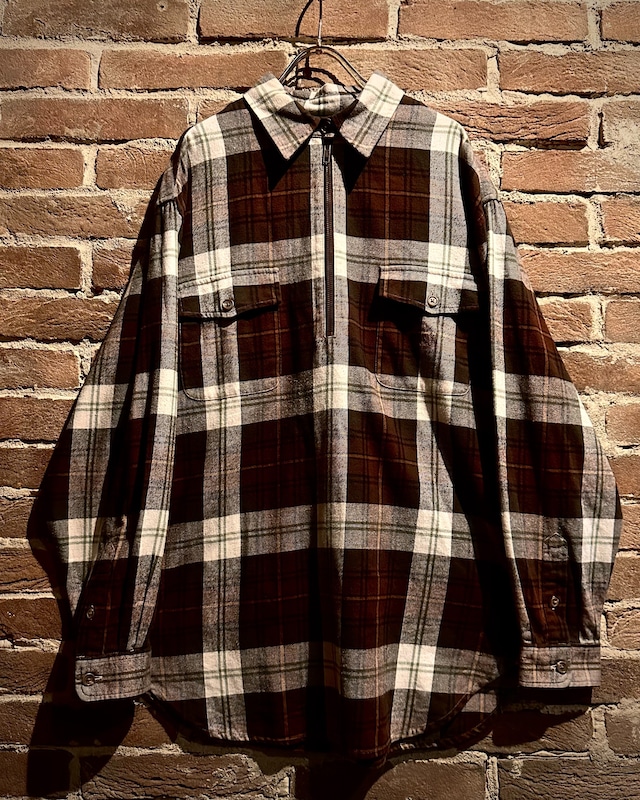 【Caka act3】“Lauren Ralph Lauren” Checkered Pattern Half Zip Flannel Shirt