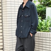 70's LEE custom short length tracker jacket navy