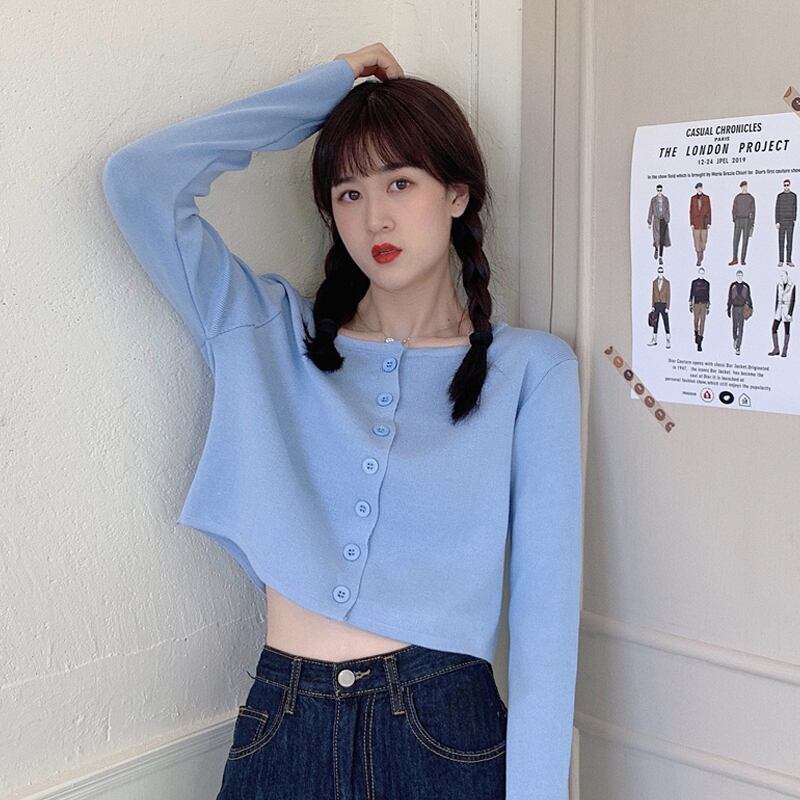 ルーズショートカーディガンジャケット スプリングカジュアルセーター ロング 春物 スーパーモール35279593317