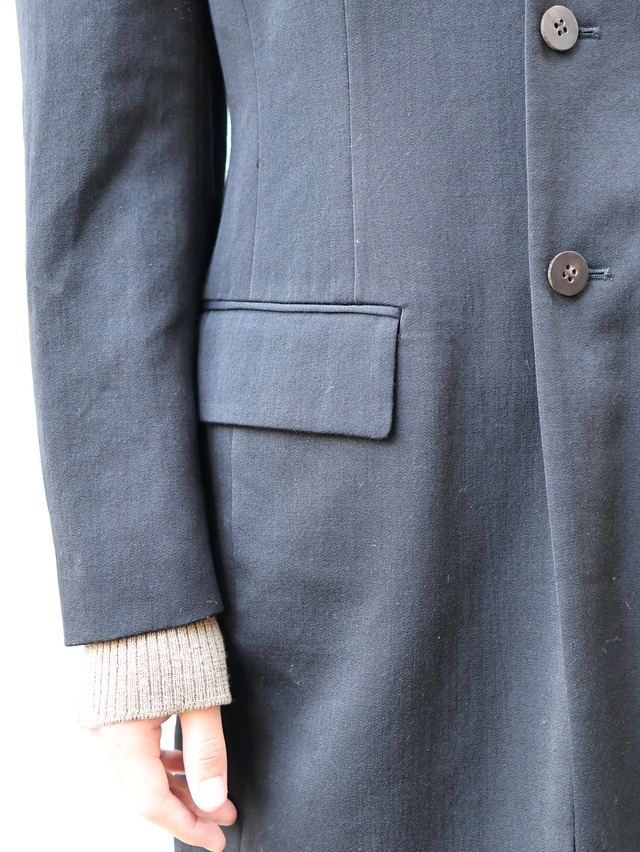 【tricot comme des garçons】minimal single long tailored jacket