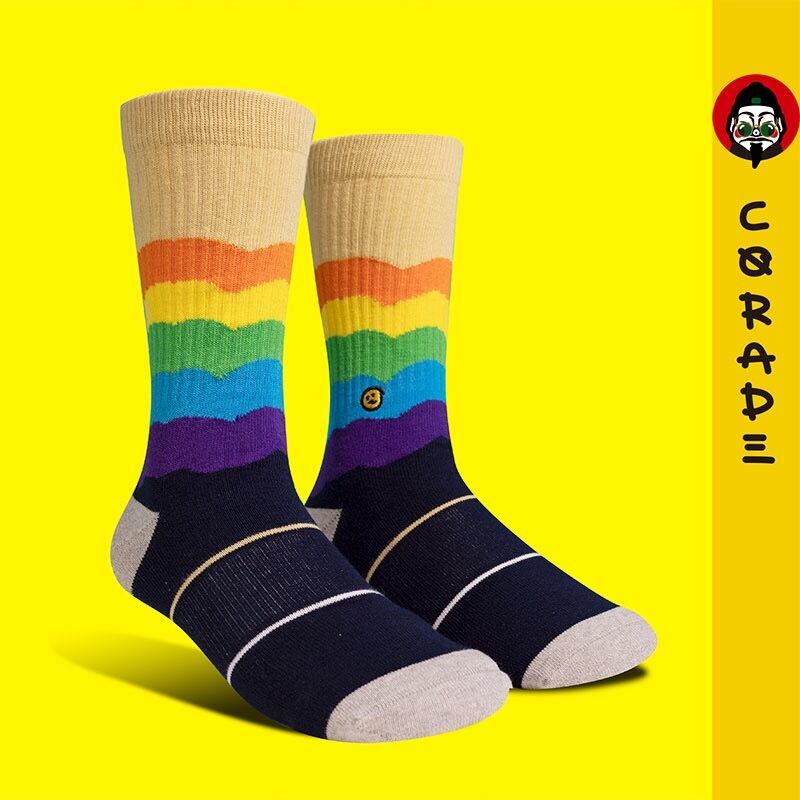 corade X Orzysox　レインボー　黒　靴下  メンズ・レディース・ユニセックス