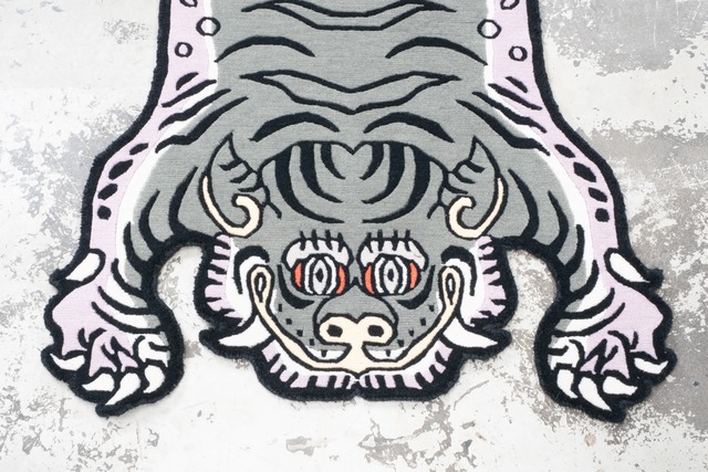 Tibetan Tiger Rug 《Sサイズ•ウール・オリジナル2・アラジングリーン456》チベタンタイガーラグ