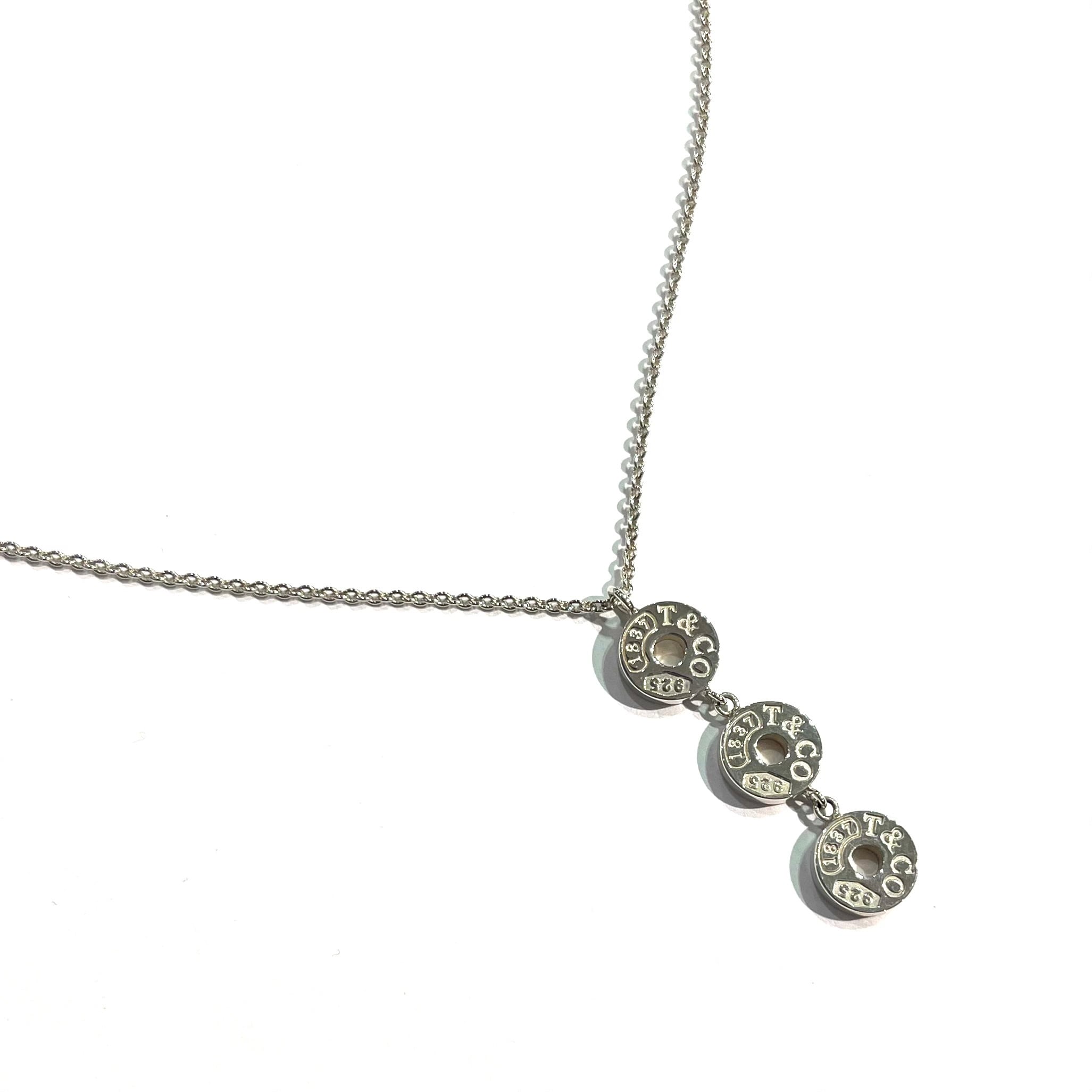 TIFFANY&CO.】T1980 3連サークルネックレス／ティファニー シルバー925