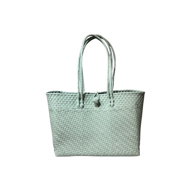TOTE BAG -  MINT GREEN / LONG W HANDLE / M