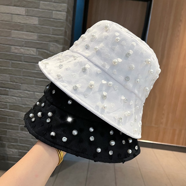 Pearl bijou bucket hat　M4393