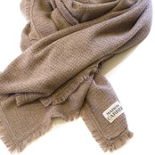 MAISON CARRÉE  CASHMERE Fringe STOLE  "SAND BEIGE"