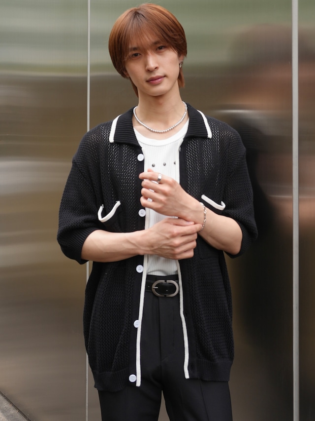 【ALUDE SELECT】tartan check line mulch color shirt（3color）