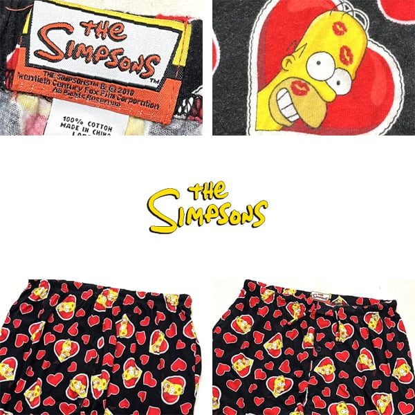 1点物◇シンプソンズSIMPSONS黒パジャマパンツ古着メンズLレディースOK