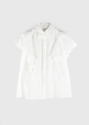 CHLOE｜L23S-CHL-SH05M "Ramie Wing Sleeves Shirt" WHITE