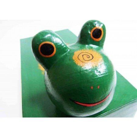 ティッシュボックスケース バリ木工カエル | caeru