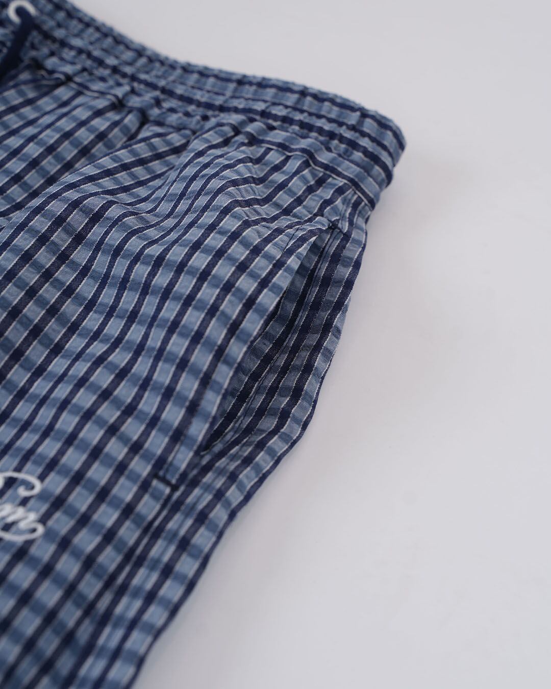 Re:room】CHECK PATTERN SEERSUCKER WIDE PANTS［REP326］ | #Re:room