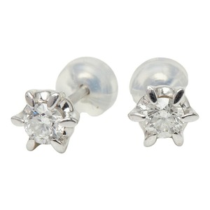 Pt900 プラチナ ダイヤ0.40ct スタッドピアス ピアス レディース 【中古】