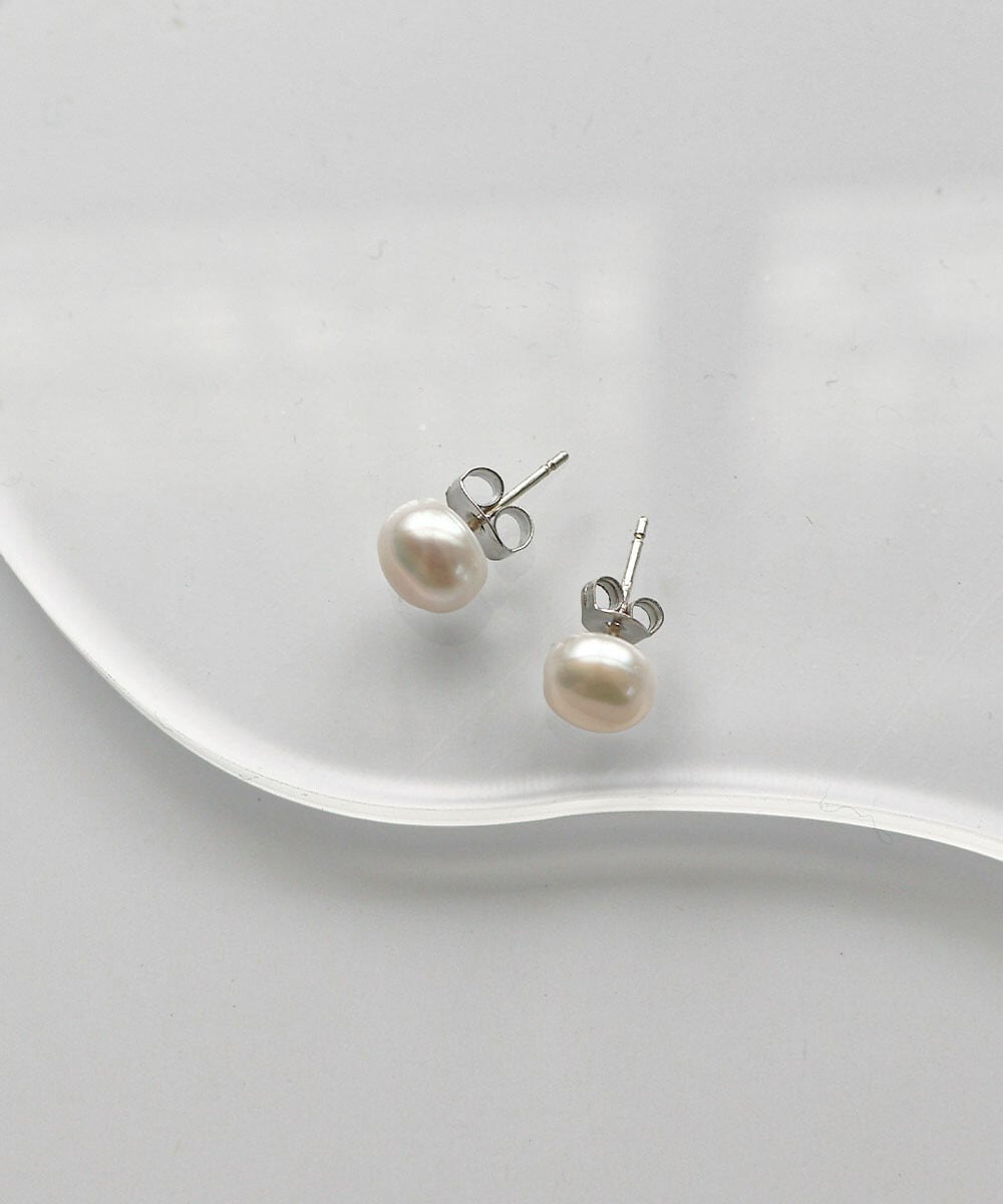 【シルバー925】ウォーターパール ピアス / silver925ポスト 韓国製