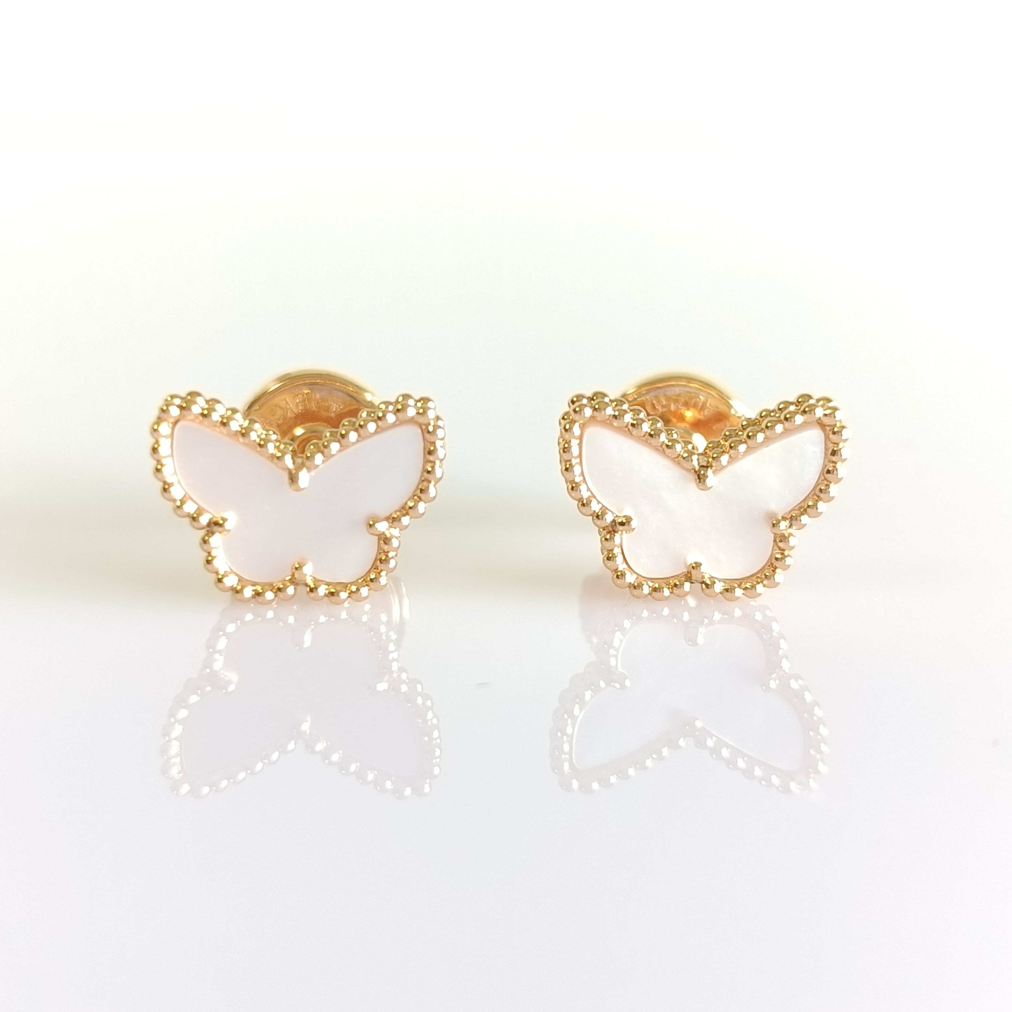 白蝶貝 ローズゴールド スウィートパピヨンピアス | olive&caty