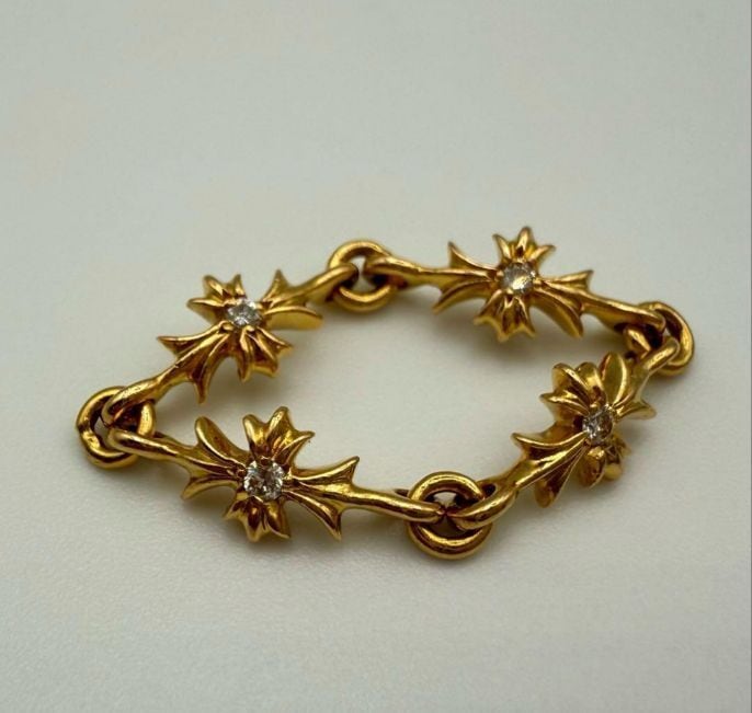 CHROME HEARTS クロムハーツ タイニーE ダイヤリング 22k 指輪