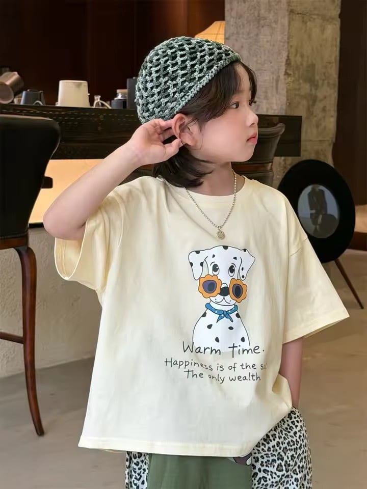 3color サングラスdogイラストTシャツ