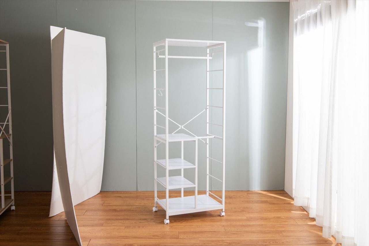 【幅60cm】Tito 棚付きハンガーラック