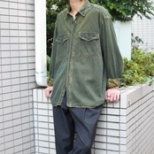 faded design denim shirt