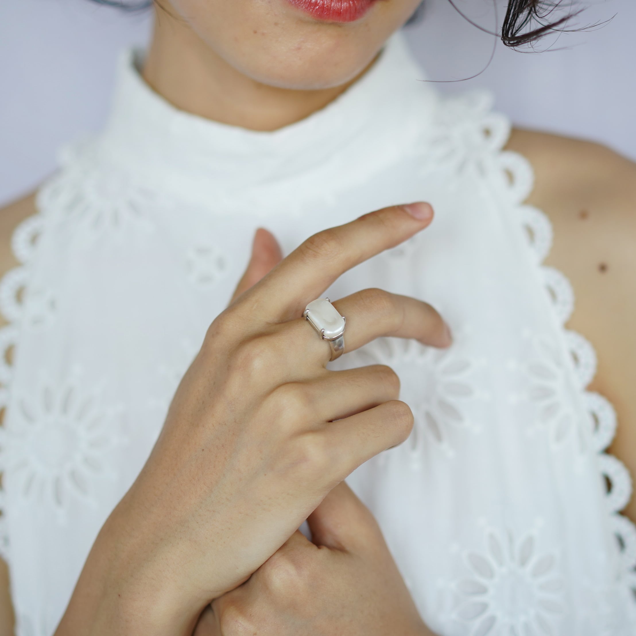 スクエア・バロックパール・リング | jojono