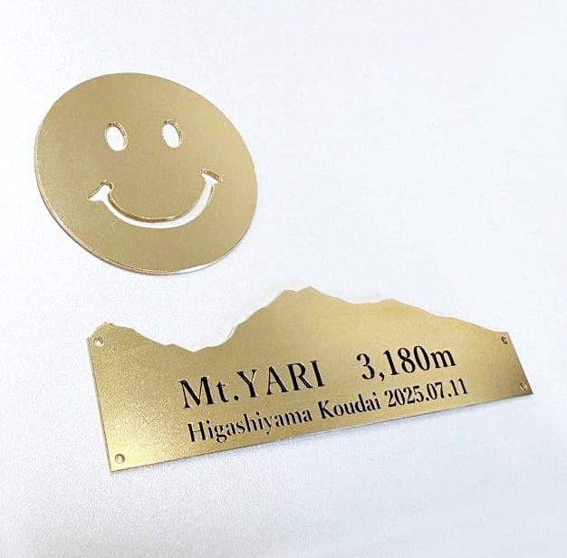 お好きな文字を刻印できるオーダーメイドの真鍮プレート0.8㎜厚Lサイズ
