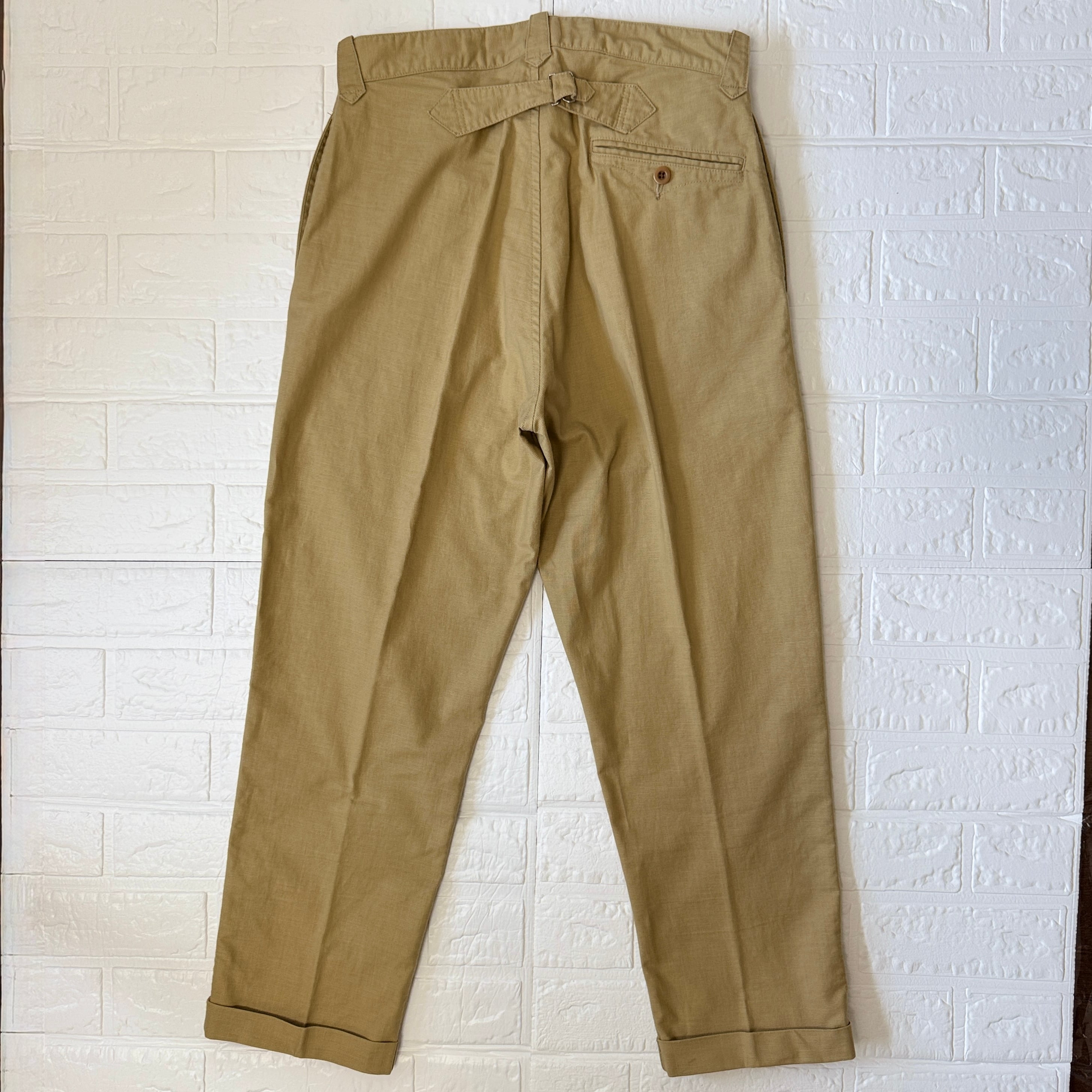ANATOMICA コットン フィッシャーマンパンツ ベージュ サイズ40 (L相当