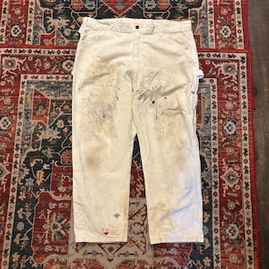 00s Dickies ペインターパンツ ワークパンツ ホワイト ペイント W104cm L カーゴパンツ ペンキ ヴィンテージ ディッキーズ アメカジ 90s