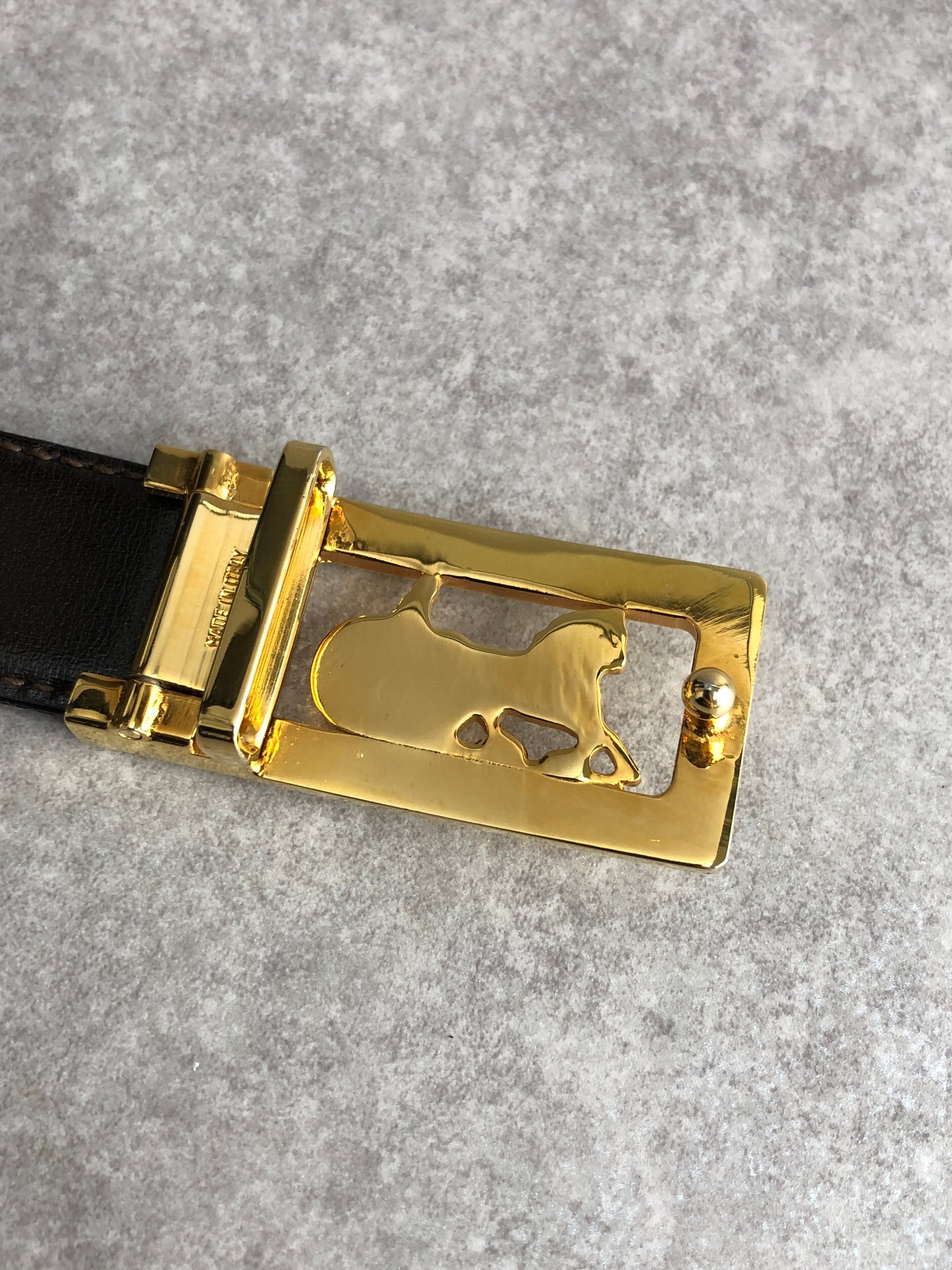 CELINE セリーヌ ベルト ブラック 馬車 ホースキャリッジ vintage