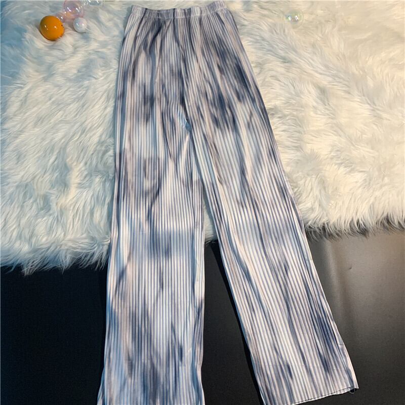 ウェストパンツ サマースタイルプリーツルーズ薄手 夏物 YY-ファッション66240734858