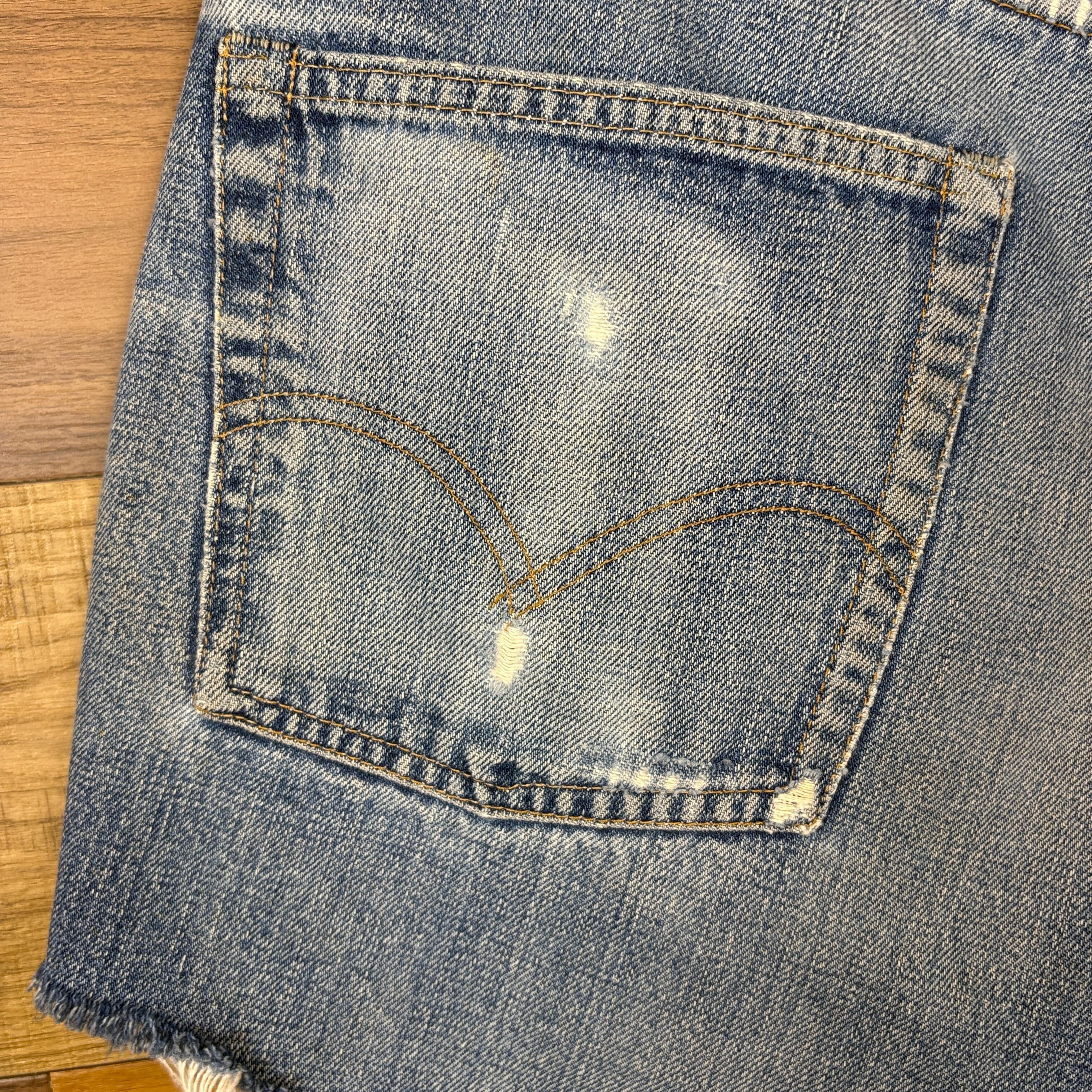 60s LEVI'S 501 BIGE リーバイス ビッグE カットオフ デニムパンツ