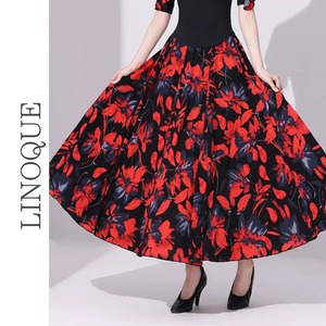 アートプリントフレアロングスカート 5color【L00139】