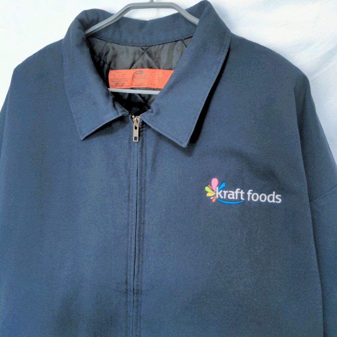 90s REDKAP ワークジャケット 企業 ロゴ刺繍 ビッグサイズ US古着