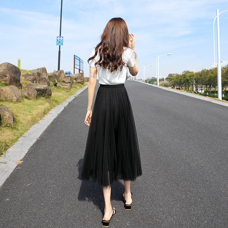 日本最大の スカート フレア 透け感 シースルー 大人可愛い ひざ丈