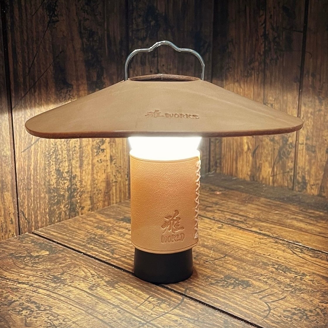 NATURAナトゥーラLEDランタンレザーシェード ノーマル | 雅WORLD WORKS
