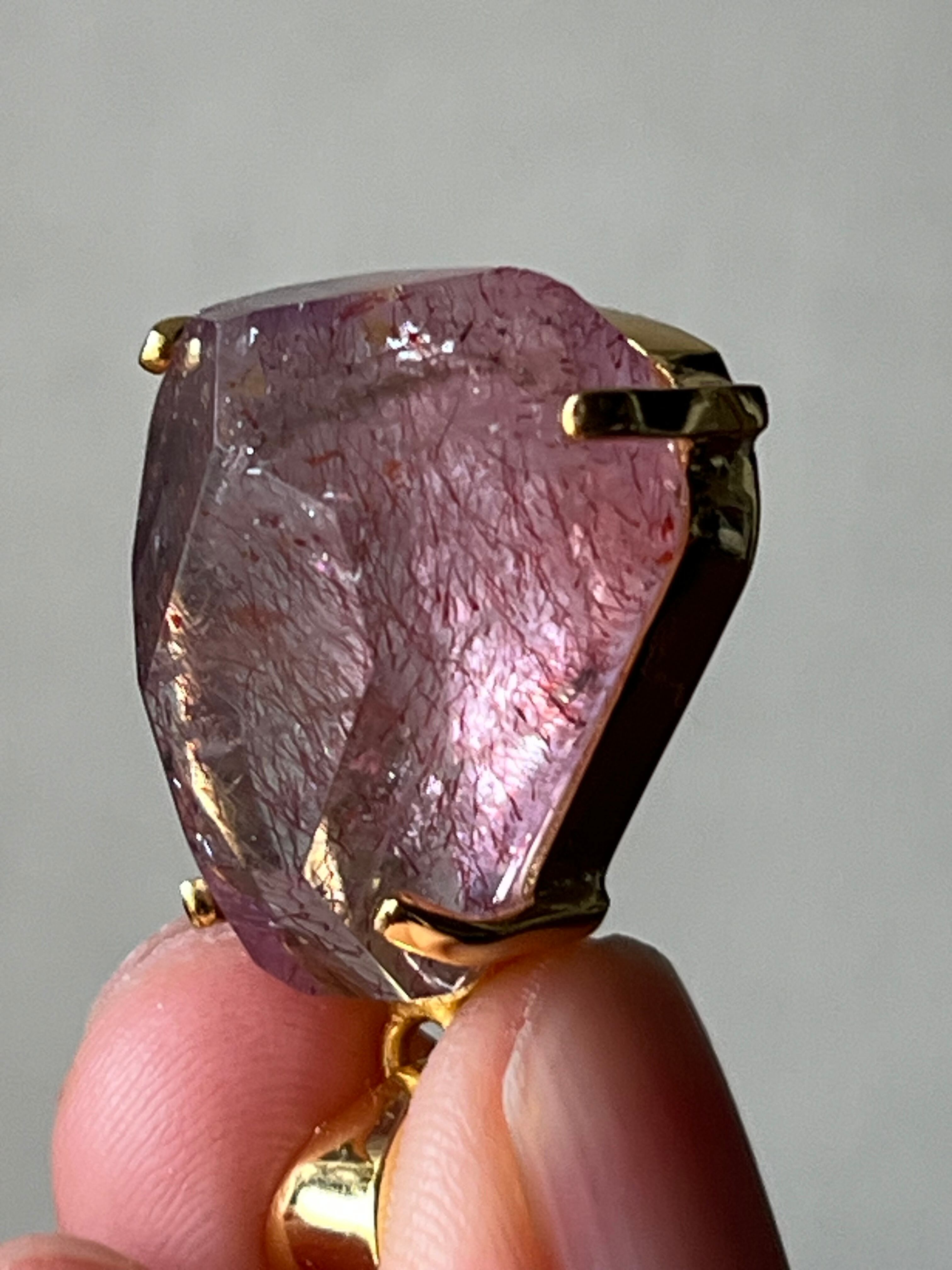 僕はあなたが必要とするものを 集めてくる【大粒】レッドスーパーセブン ペンダント