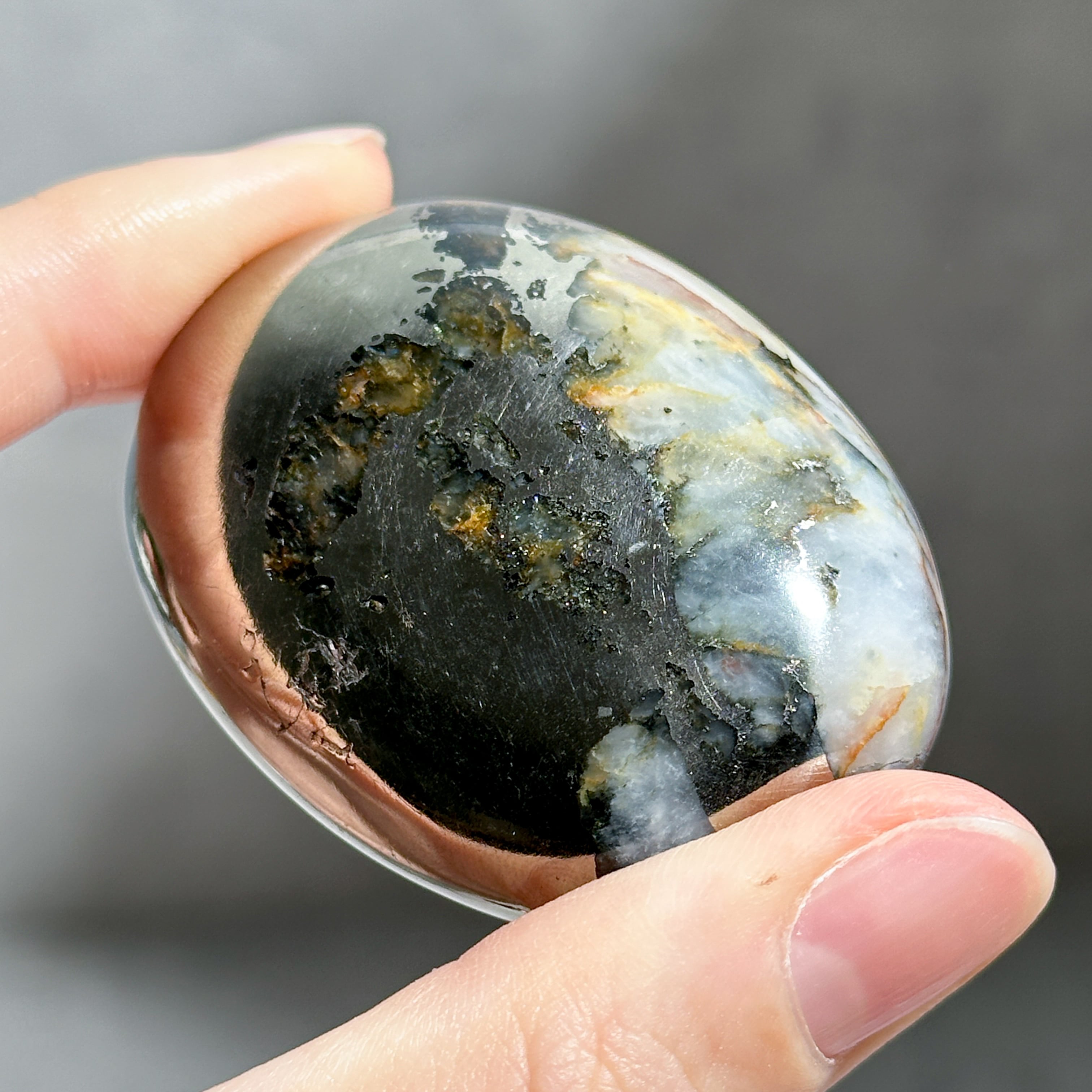 パイライト with クォーツ パーム24 ◇Pyrite with Quartz◇天然石