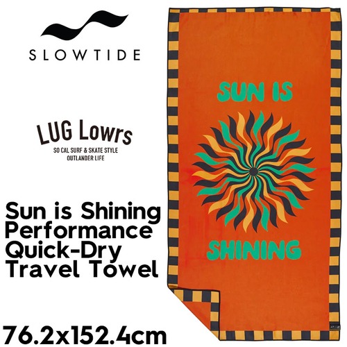 SLOWTIDE スロータイド トラベルタオル 速乾タオル ビーチタオル 大判タオル バスタオル ボブマーリー コラボ サーフ 海 プール キャンプ アウトドア SUN IS SHINING PERFORMANCE QUICK-DRY TRAVEL TOWEL STQD040 日本代理店正規品