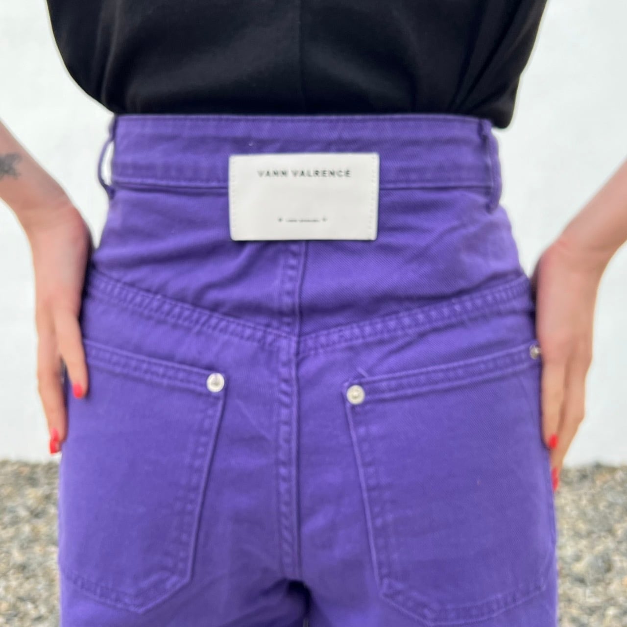 back tag purple color buggy denim _LN01238