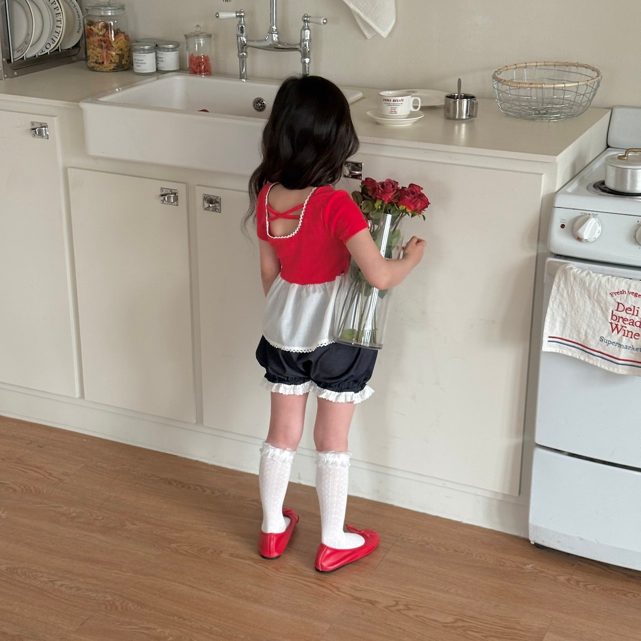 [ninibello] Summer Tulip Layered Tee +fee2 / [니니벨로] 썸머튤립레이어드티