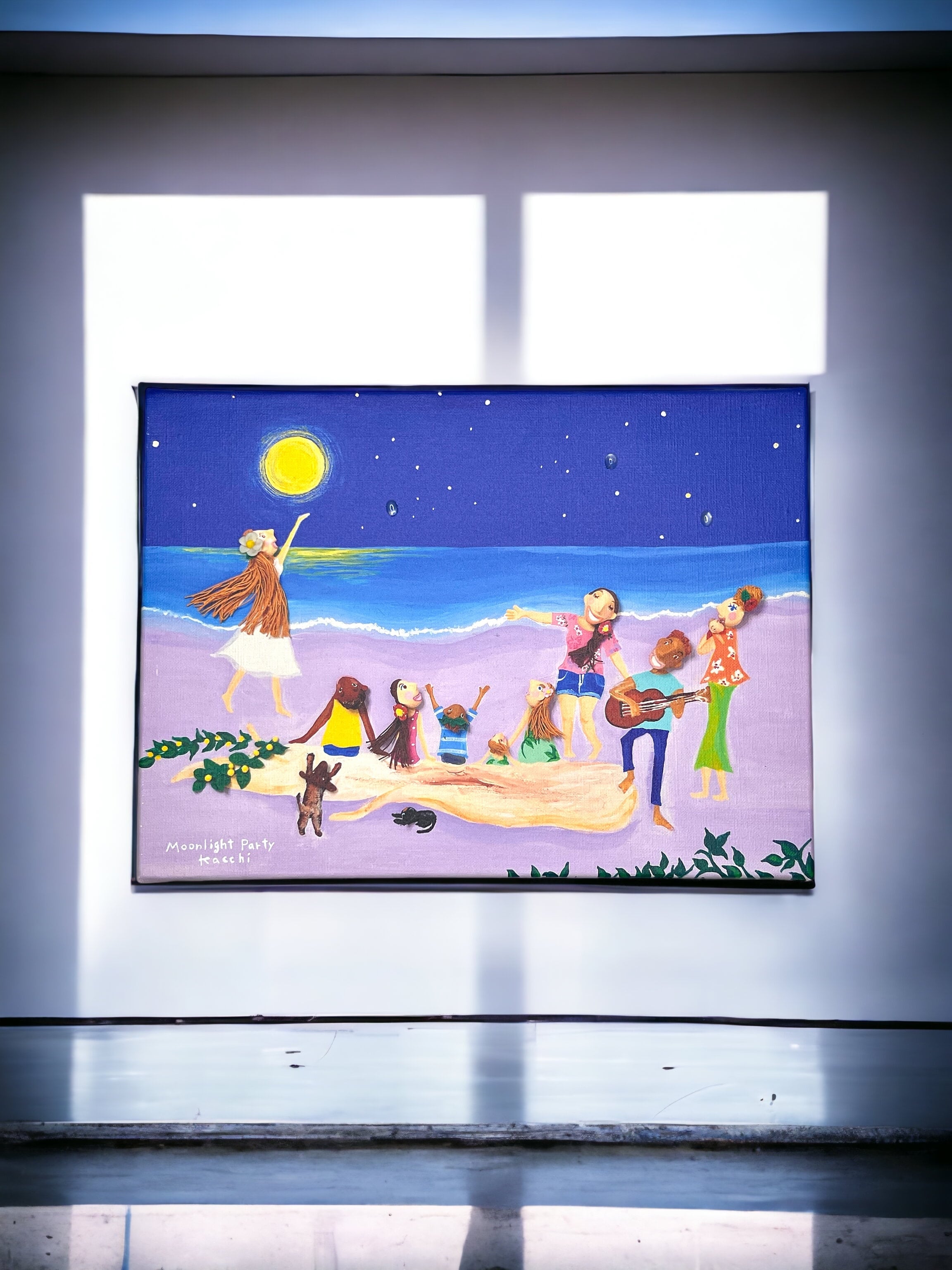 Moonlight party』F4キャンバスプリント(ムーンストーン付き