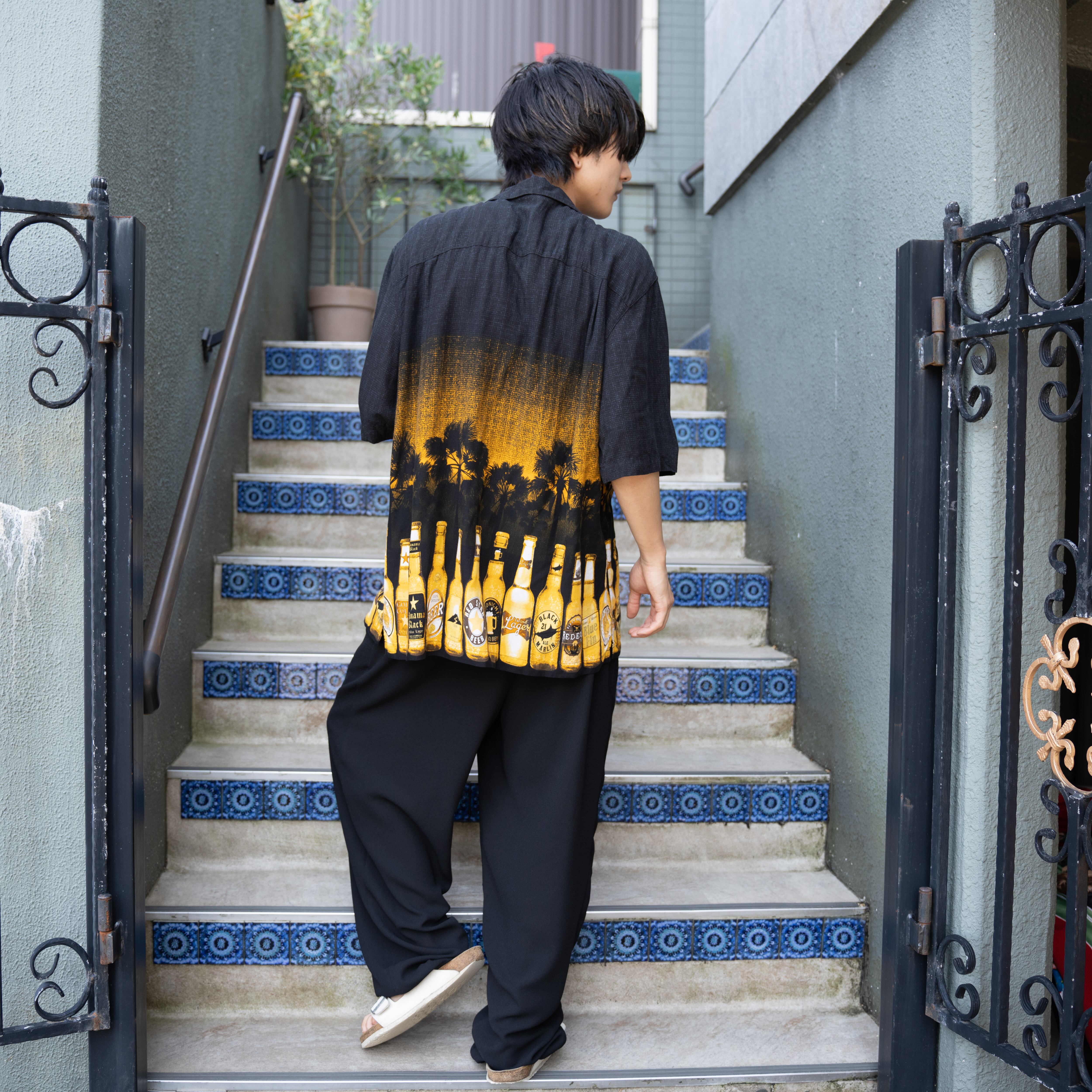 メール便対応！ USA VINTAGE アメリカビール瓶柄プリントデザイン