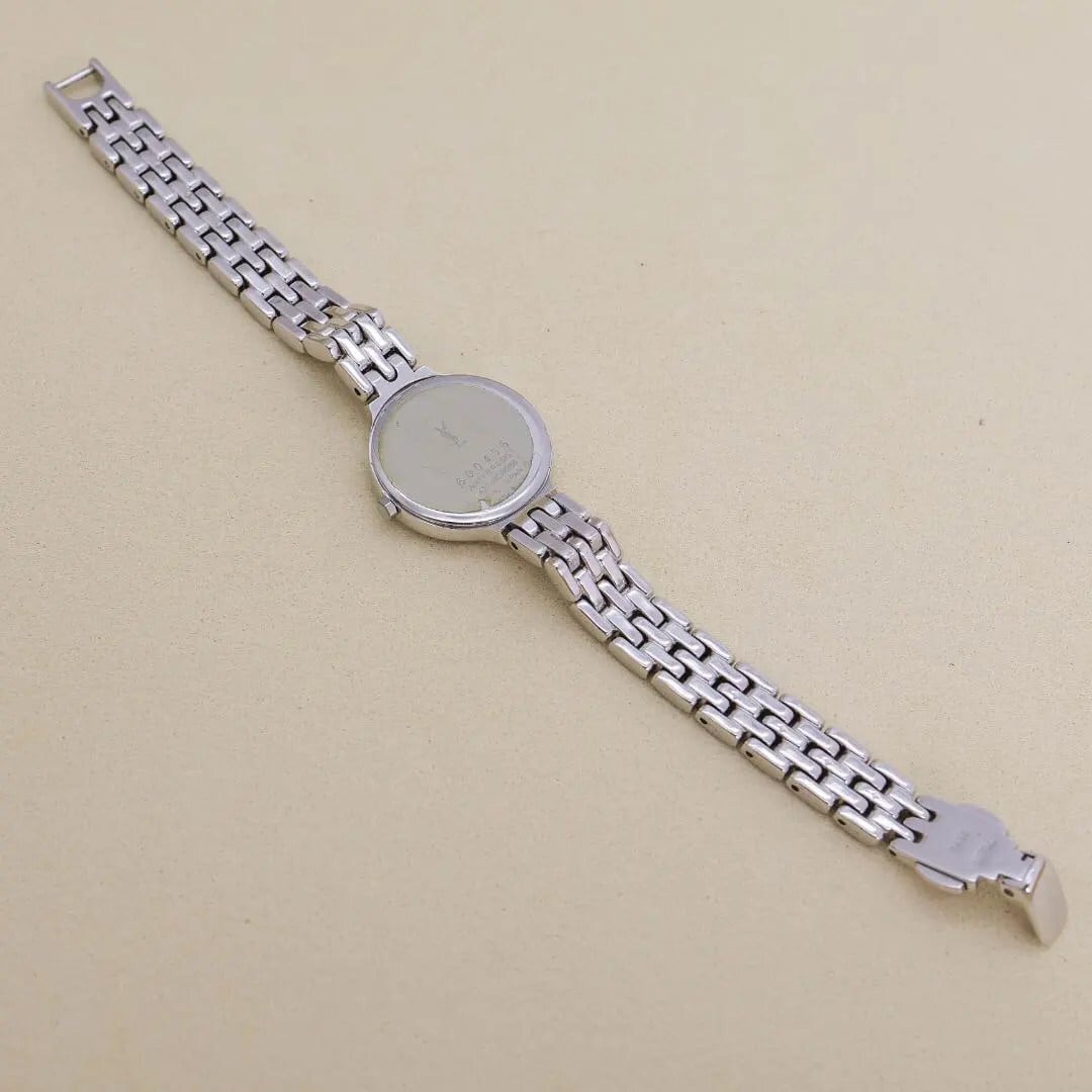 稼働 イヴサンローラン 腕時計 ローマン レディース 新品電池 2529