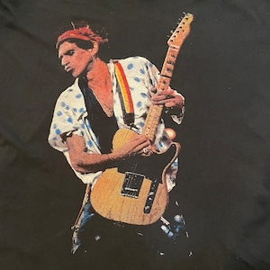 【LECTROGROUNDED】キースリチャーズ バンドTシャツ Keith Richards プリント ストーンズ Lサイズ US古着