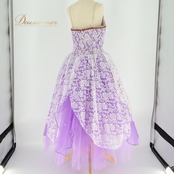 バレエ 衣装 ロマンティックチュチュ ワンピース ドレス 子供 ジュニア 紫 白 レース 花柄 ラメ 発表会 劇 キッズ パープル系 ホワイト系 ボリューム レース 女の子 イベント おしゃれ 可愛い キッズドレス 子供ドレス 発表会衣装 ジュニアドレス